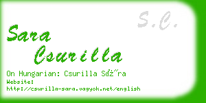 sara csurilla business card